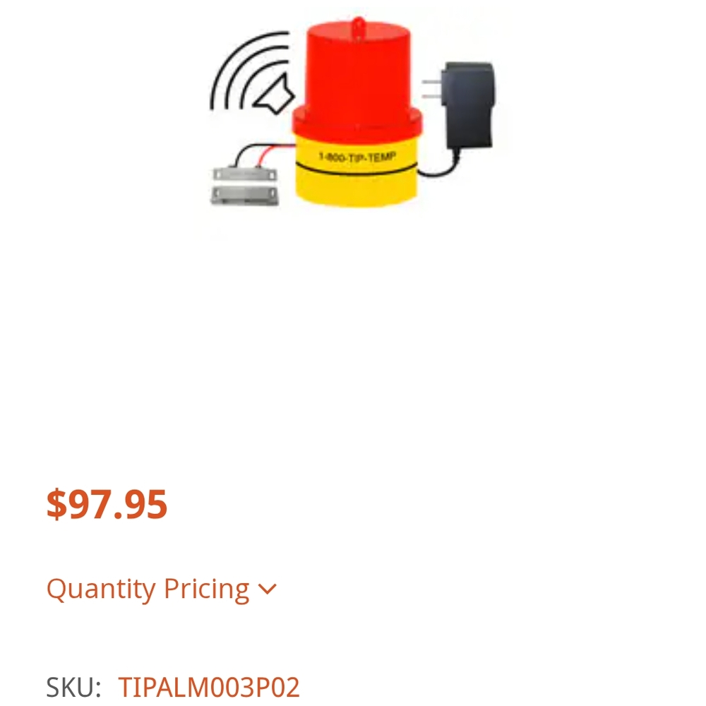 Red and Yellow Temperature Alarm System